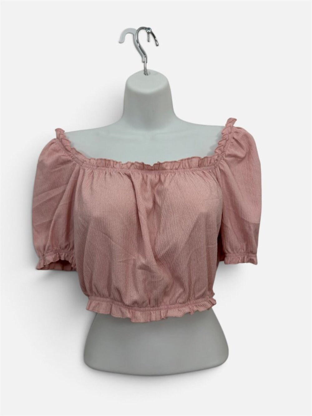 H&M Divided Pink Off-the-Shoulder Crop Top Size M New without Tag
